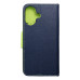 Puzdro FANCY Book pre IPHONE 16 navy / lime