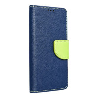 Puzdro FANCY Book pre SAMSUNG A12 navy/lime