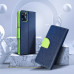 Puzdro FANCY Book pre SAMSUNG A12 navy/lime