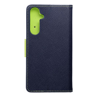 Puzdro FANCY Book pre SAMSUNG A35 navy / lime