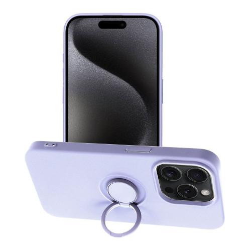 SILIKÓNOVÉ puzdro RING pre IPHONE 15 Pro fialové