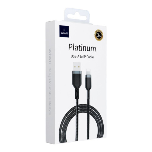 WiWU - Dátový kábel radu Platinum Wi-C019 USB A na Lightning 3A 1,2 m - čierny