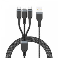 WiWU - Dátový kábel Wi-C019 USB A na USB C 3A 1,2 m - čierny