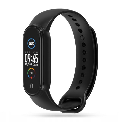 Silikonový remienok pre Xiaomi Mi Smart Band 5 / 6 / 6 NFC / 7 Black