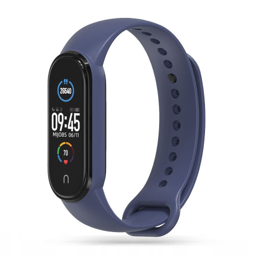 Silikonový remienok pre Xiaomi Mi Smart Band 5 / 6 / 6 NFC / 7 Navy